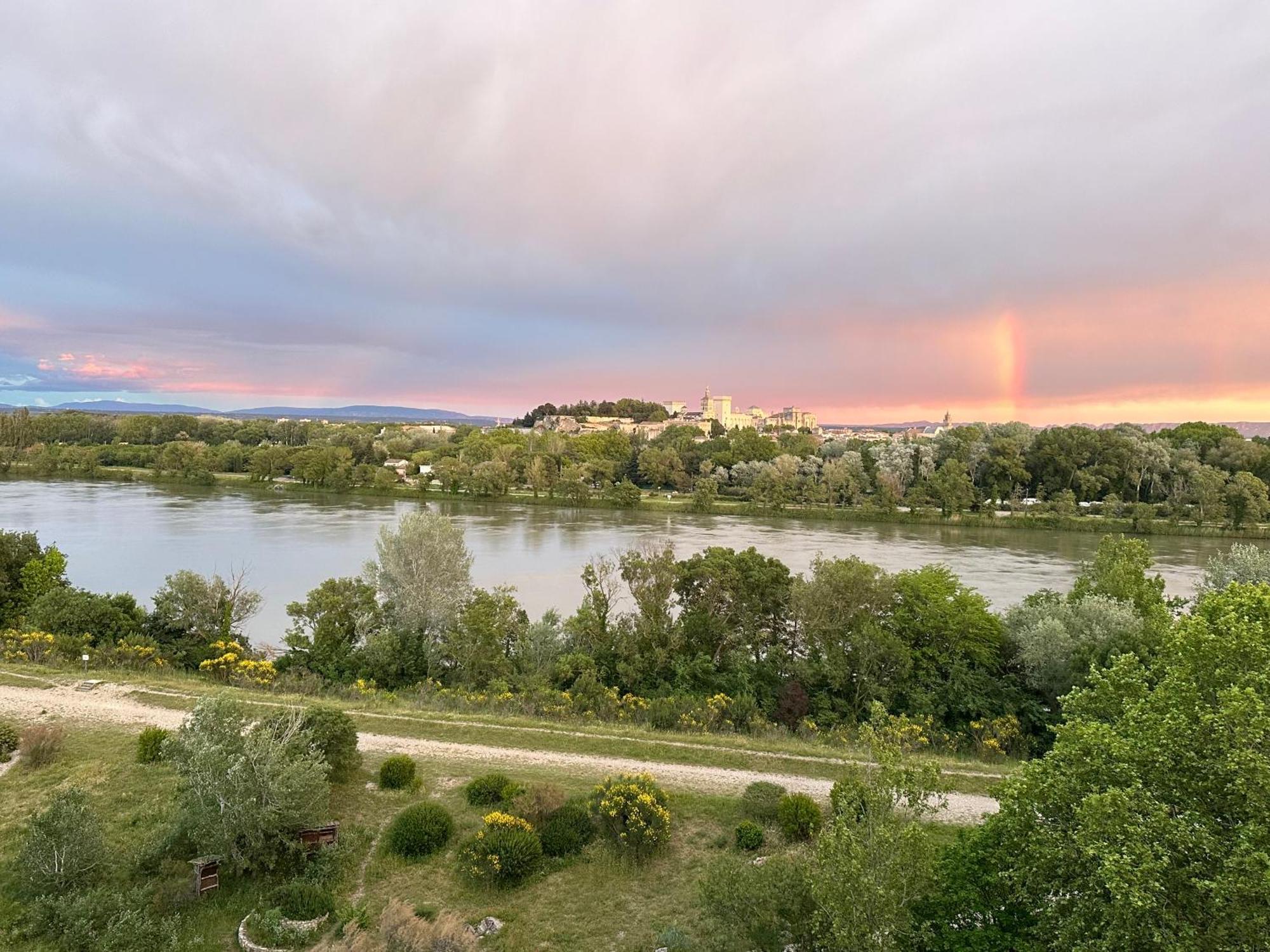 Charmante Petite Maison Avec Vue Panoramique, En Centre Historique, Proche D'Avignon, Ancienne, Renovee, Climatisee, Terrasse, Parking Public Gratuit Villeneuve-lès-Avignon Buitenkant foto